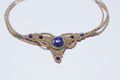 Makrameetiara/choker lapis lazulilla